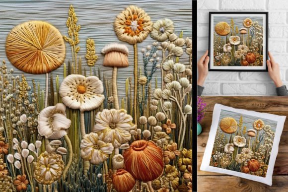 3D Wool Embroidery-Wildflowers