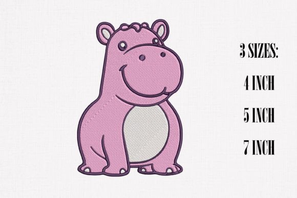Cute Hippo Embroidery: A Sweet, Versatile Design for Meaningful Handmade Gifts