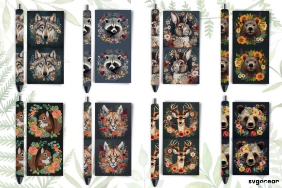 Embroidery Animals Pen Wraps Bundle