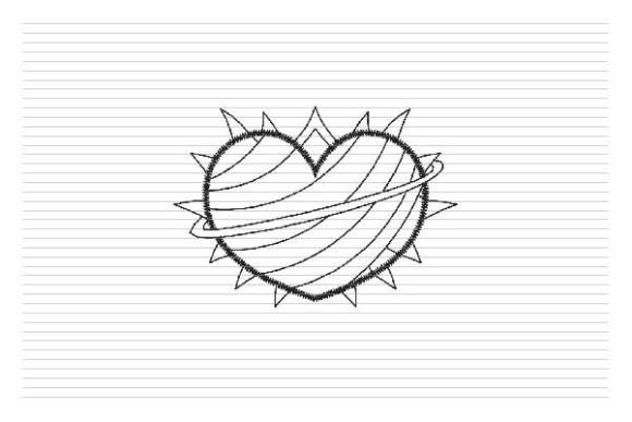 Heart Spiked Embroidery: A Romantic Touch for Meaningful Handmade Gifts
