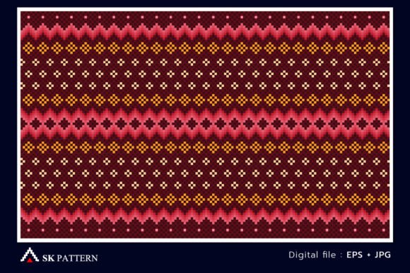 Vector Embroidery Ikat Background Design